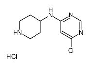 (6-Chloro-pyrimidin-4-yl)-piperidin-4-yl-amine hydrochloride structure