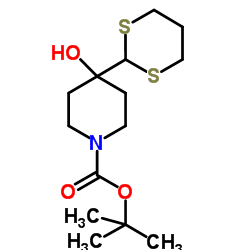 2-Methyl-2-propanyl 4-(1,3-dithian-2-yl)-4-hydroxy-1-piperidinecarboxylate Structure