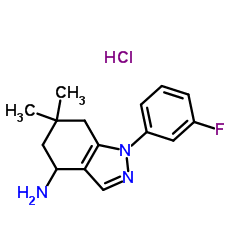 1-(3-Fluorophenyl)-6,6-dimethyl-4,5,6,7-tetrahydro-1H-indazol-4-amine hydrochloride (1:1) picture