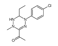 1-[5-(4-chlorophenyl)-6-ethyl-2-methyl-1,6-dihydro-1,2,4,5-tetrazin-3-yl]ethanone结构式