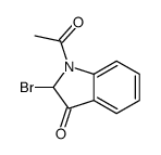 1-acetyl-2-bromo-2H-indol-3-one Structure