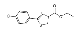 ethyl 2-(4-chlorophenyl)-4,5-dihydrothiazole-4-carboxylate结构式