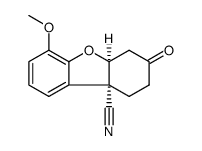 (5aS,9aS)-4-methoxy-7-oxo-6,7,8,9-tetrahydrodibenzo[b,d]furan-9a(5aH)-carbonitrile结构式
