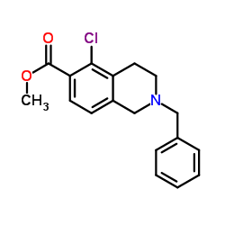 Methyl 2-benzyl-5-chloro-1,2,3,4-tetrahydro-6-isoquinolinecarboxylate Structure