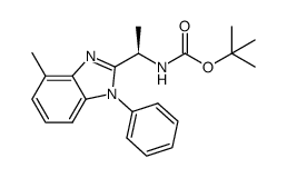 [(R)-1-(4-methyl-1-phenyl-1H-benzoimidazol-2-yl)ethyl]carbamic acid tert-butyl ester Structure