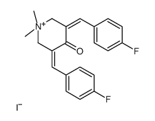 3,5-bis[(4-fluorophenyl)methylidene]-1,1-dimethylpiperidin-1-ium-4-one,iodide结构式