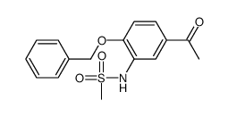 N-(5-乙酰基-2-(苄氧基)苯基)甲磺酰胺结构式