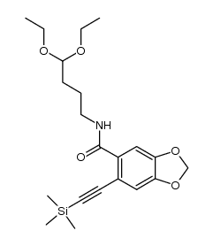 N-(4,4-Diethoxybutyl)-6-(trimethylsilylethynyl)-1,3-benzodioxole-5-carboxamide结构式