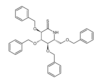 2,3,4,6-tetra-O-benzyl-D-glucothionolactam Structure