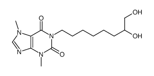 1-(7,8-dihydroxyoctyl)-3,7-dimethylpurine-2,6-dione结构式