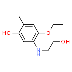 Phenol, 4-ethoxy-5-[(2-hydroxyethyl)amino]-2-methyl- (9CI)结构式