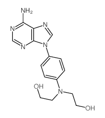 Ethanol,2,2'-[[p-(6-amino-9H-purin-9-yl)phenyl]imino]di- (8CI)结构式