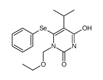 1-(ethoxymethyl)-6-phenylselanyl-5-propan-2-ylpyrimidine-2,4-dione结构式