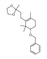 1-((S)-5-(Benzyloxy)-2,6,6-trimethylcyclohex-1-en-1-yl)-3,3-(ethylenedioxy)butane Structure