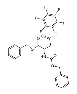 N-benzyloxycarbonyl-L-aspartic acid α-benzyl ester β-pentafluorophenyl ester结构式