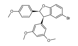 (2,3-Cis)-5-Bromo-3-(3,5-Dimethoxyphenyl)-2-(4-Methoxyphenyl)-2,3-Dihydrobenzofuran Structure