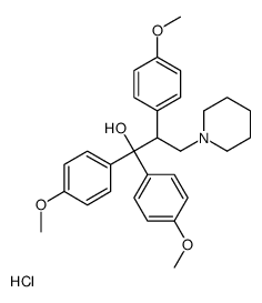 1,1,2-tris(4-methoxyphenyl)-3-piperidin-1-ylpropan-1-ol,hydrochloride结构式