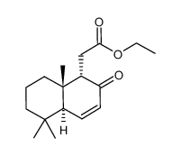 4aα,5,6,7,8,8a-hexahydro-5,5,8aβ-trimethyl-2-oxo-1α-naphthalene acetic acid ethyl ester Structure