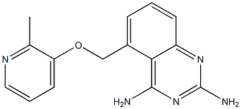 5-(((2-methylpyridin-3-yl)oxy)methyl)quinazoline-2,4-diamine Structure