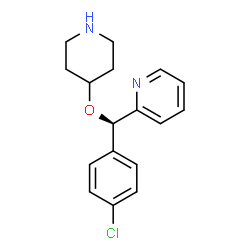 (R)-2-((4-氯苯基)(哌啶-4-基氧基)甲基)吡啶结构式