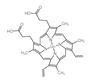 Mn(II) protoporphyrin IX结构式