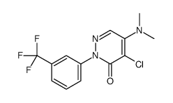 4-chloro-5-dimethylamino-2-[3-(trifluoromethyl)phenyl]pyridazin-3-one structure