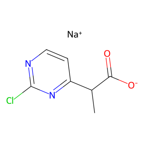 2-(2-chloropyrimidin-4-yl)propanoic acid;sodium salt Structure