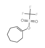 Methanesulfonic acid,1,1,1-trifluoro-, 1-cyclohepten-1-yl ester Structure