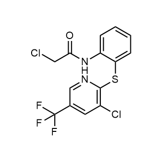 2-氯-N-(2-((3-氯-5-(三氟甲基)吡啶-2-基)硫代)苯基)乙酰胺结构式