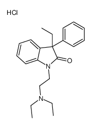 diethyl-[2-(3-ethyl-2-oxo-3-phenylindol-1-yl)ethyl]azanium,chloride结构式