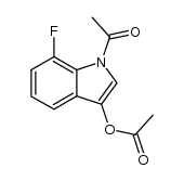 3-acetoxy-1-acetyl-7-fluoro-indole Structure