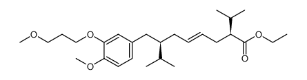 (2S,7R,E)-ethyl 2-isopropyl-7-(4-methoxy-3-(3-methoxypropoxy)benzyl)-8-methylnon-4-enoate结构式