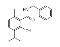 N-benzyl-2-hydroxy-6-methyl-3-propan-2-ylbenzamide结构式