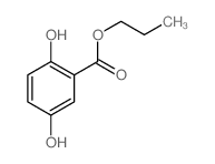 Benzoic acid,2,5-dihydroxy-, propyl ester结构式