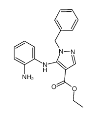 ethyl 5-(2'-aminophenylamino)-1-benzylpyrazole-4-carboxylate Structure