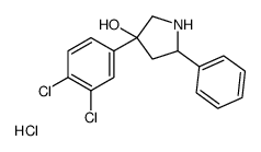 3-(3,4-dichlorophenyl)-5-phenylpyrrolidin-3-ol,hydrochloride Structure