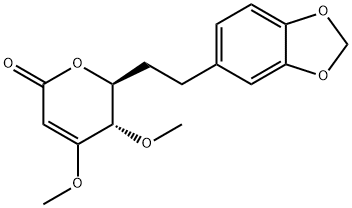 (5S,6S)-6-[2-(1,3-Benzodioxol-5-yl)ethyl]-5,6-dihydro-4,5-dimethoxy-2H-pyran-2-one结构式