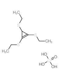 Cyclopropenylium, tris(ethylthio)-, perchlorate结构式