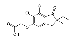 (6,7-Dichloro-2-ethyl-2-methyl-1-oxoindan-5-yl)oxyacetic acid结构式