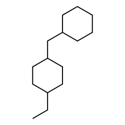 1α-(Cyclohexylmethyl)-4α-ethylcyclohexane Structure