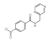 Benzamide,4-nitro-N-(2-pyrazinylmethyl)- structure