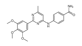 4-[[6-methyl-2-(3,4,5-trimethoxyphenyl)pyrimidin-4-yl]amino]benzamide Structure