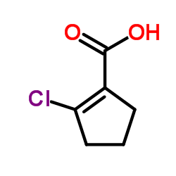 2-Chloro-1-cyclopentene-1-carboxylic acid结构式