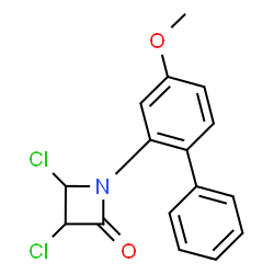 3,4-Dichloro-1-[4-methoxy(1,1'-biphenyl)-2-yl]azetidin-2-one结构式