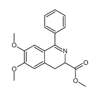 6,7-dimethoxy-1-phenyl-3,4-dihydroisoquinoleine-3-carboxylate de methyle结构式