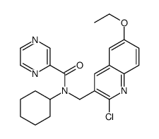 Pyrazinecarboxamide, N-[(2-chloro-6-ethoxy-3-quinolinyl)methyl]-N-cyclohexyl- (9CI)结构式