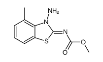 (3-amino-4-methyl-3H-benzothiazol-2-ylidene)-carbamic acid methyl ester结构式