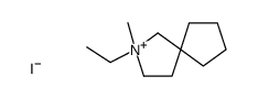 2-ethyl-2-methyl-2-azoniaspiro[4.4]nonane,iodide Structure