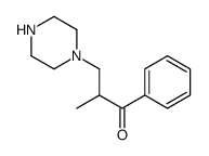 2-methyl-1-phenyl-3-piperazin-1-ylpropan-1-one结构式