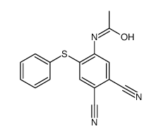 N-(4,5-dicyano-2-phenylsulfanylphenyl)acetamide Structure